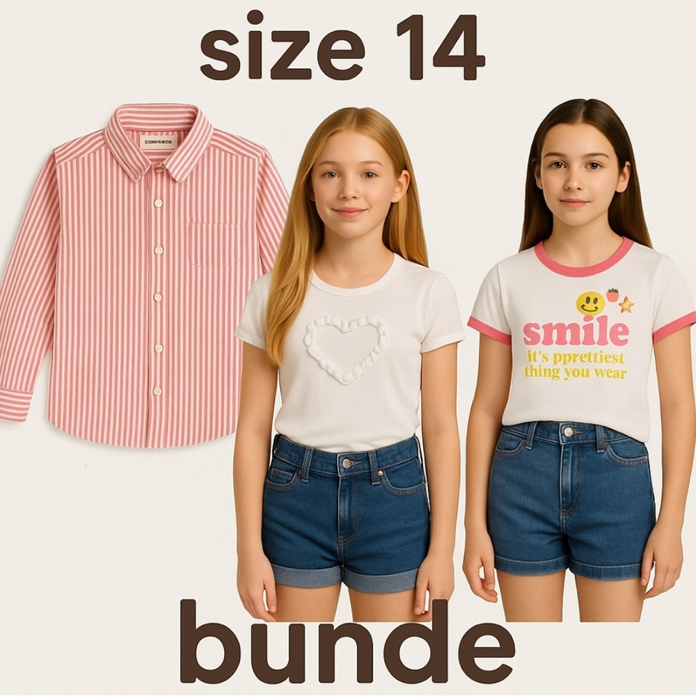 🌺 Tween Girls Size 14 Tops Lot | Abercrombie Kids, Crazy 8, KC Parker